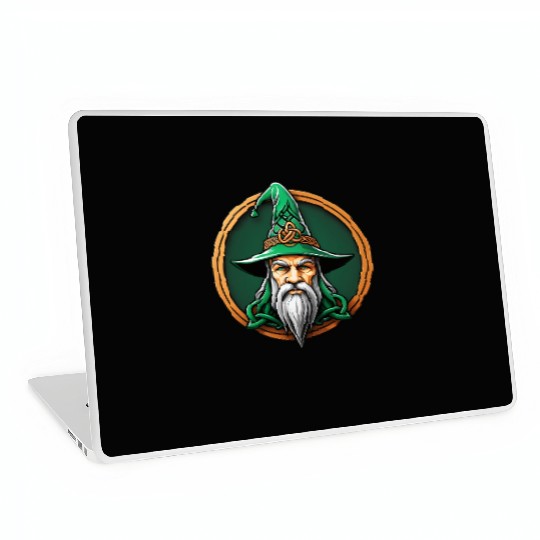 Ancient Wizard with Green Hat Laptop Skins
