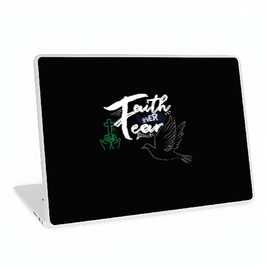 Faith Over Fear Inspirational Design Laptop Skins