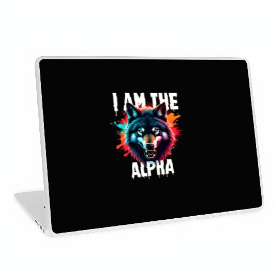 I Am The Alpha Wolf Laptop Skins