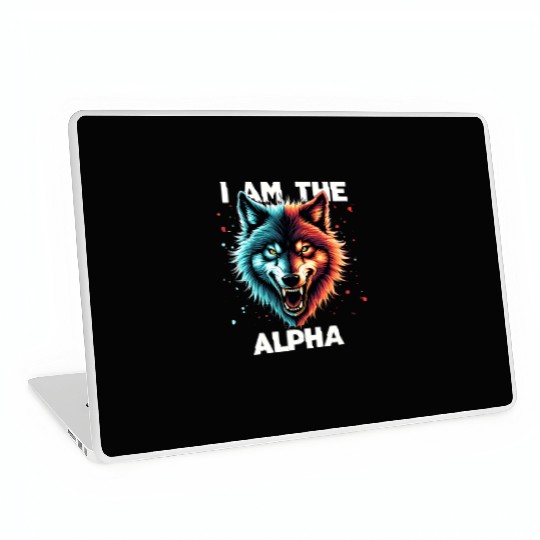 I Am The Alpha Wolf Laptop Skins