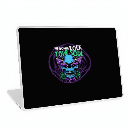 Psychedelic Rock Skull Design Laptop Skins