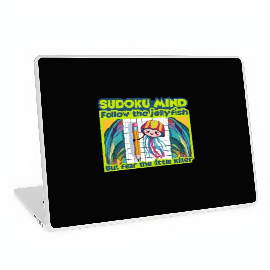 Sudoku Mind – 9x9 Number Puzzle Lover Jellyfish Laptop Skins