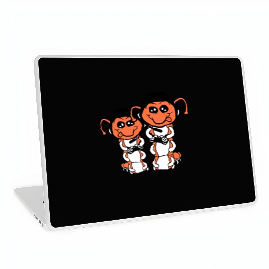 2 gamers caterpillar nerd gaming controller consol Laptop Skins