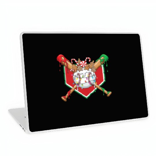 Basebal Christmas Drip For Boys Melting Ice Cream Laptop Skins