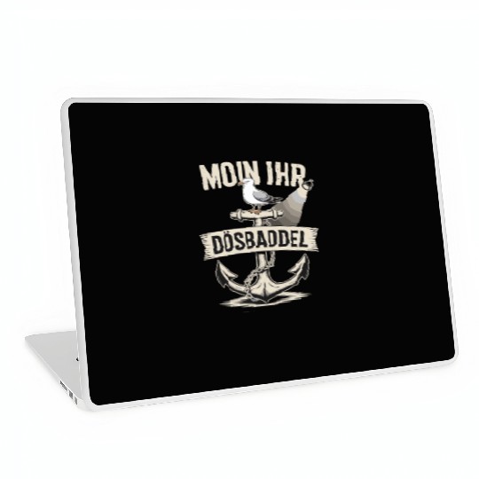 Moin Ihr Dösbaddel Seagull And Anchor Maritime Laptop Skins