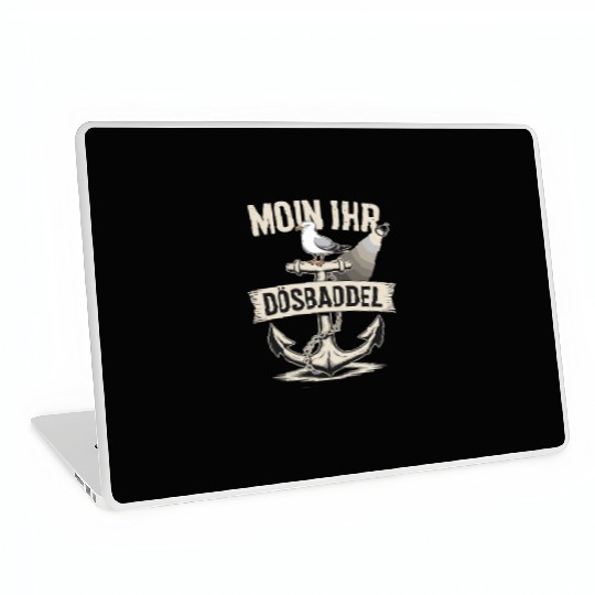 Moin Ihr Dösbaddel Seagull And Anchor Maritime Laptop Skins