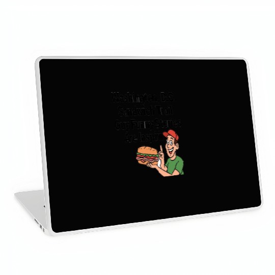 Washington DC Sandwich Throw Guy  Laptop Skins