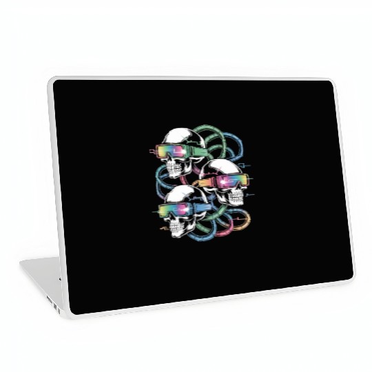 VR Skeleton Head Circuit Vision Streetwear Laptop Skins