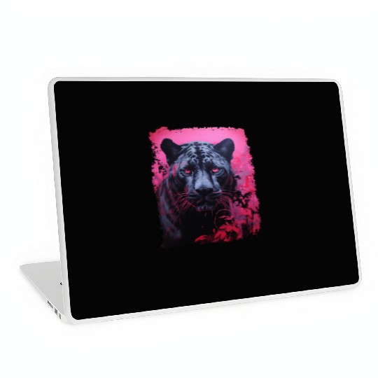 Pink Pop Art Black Panther  Laptop Skins
