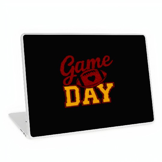 Game Day Football Laptop Skins Glitter Heart Cute Varsity