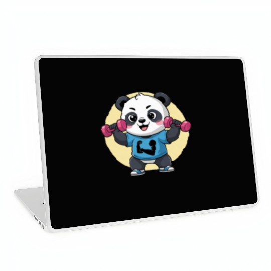 Panda Gym Workout Laptop Skins