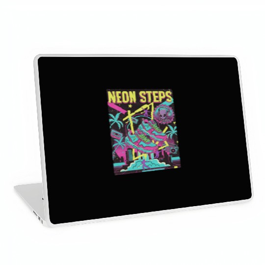 Neon Steps Retro Athletic retro 90 Laptop Skins