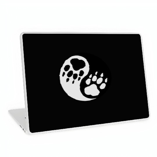wolf paw ying yang Laptop Skins
