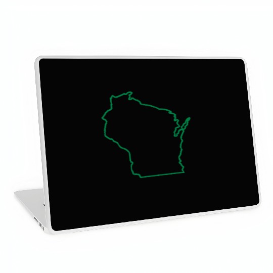 Wisconsin State Outline Design Laptop Skins