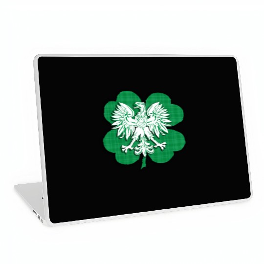 Irish Polish Heritage Eagle Shamrock Laptop Skins