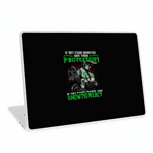 Warcraft-If they stand against you show no mercy Laptop Skins
