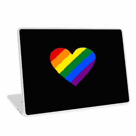 Rainbow Heart Laptop Skins