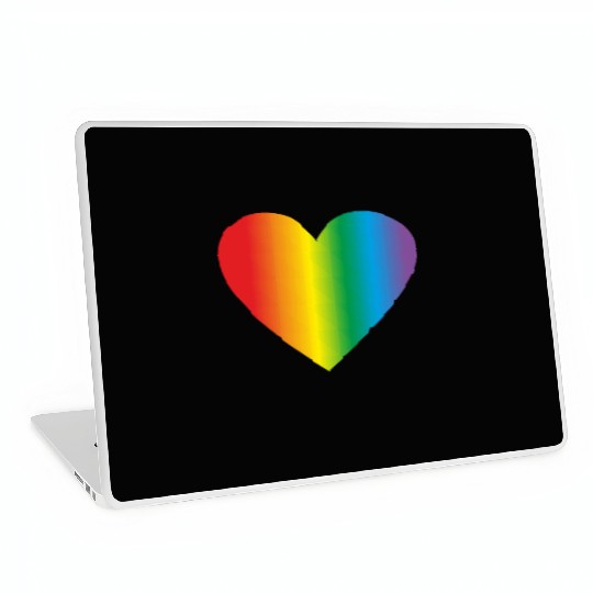 Lgbt rainbow heart, gay heart Laptop Skins