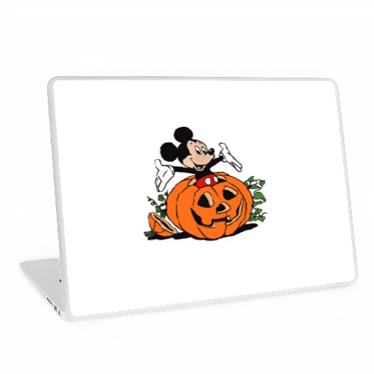 Discover Personalized Halloween Disney Mickey Mouse Pumpkin Laptop Skins, Custom Disney Laptop Skins, Halloween Gift, Mickey Mouse Laptop Skins, Pumpkin Mickey Laptop Skins
