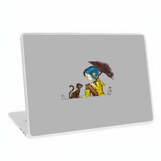 Vintage Coraline Laptop Skins, Vintage Coraline Doll Laptop Skins, Vintage Disney Halloween Party Laptop Skins