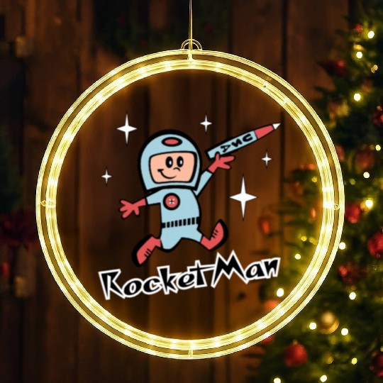 Rocket Man LED Christmas Window Lights