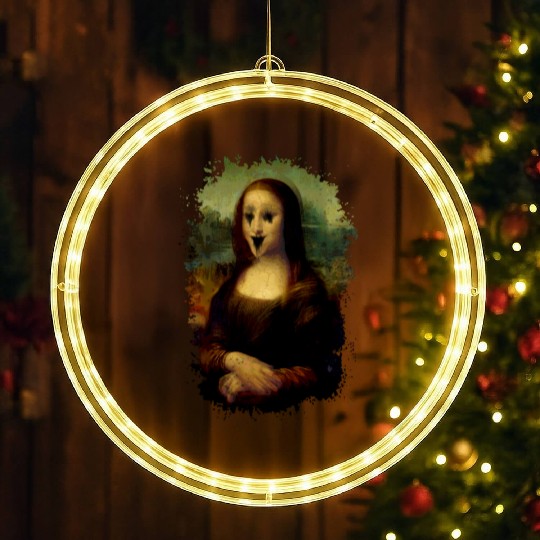 Haunted Mona Lisa LED Christmas Window Lights