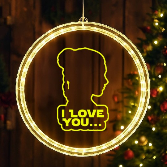 I love you, Princess Leia LED Christmas Window Lights