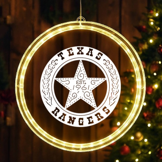 Texas Rangers Vintage LED Christmas Window Lights