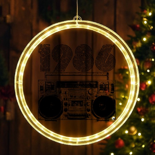 1986 Boombox LED Christmas Window Lights