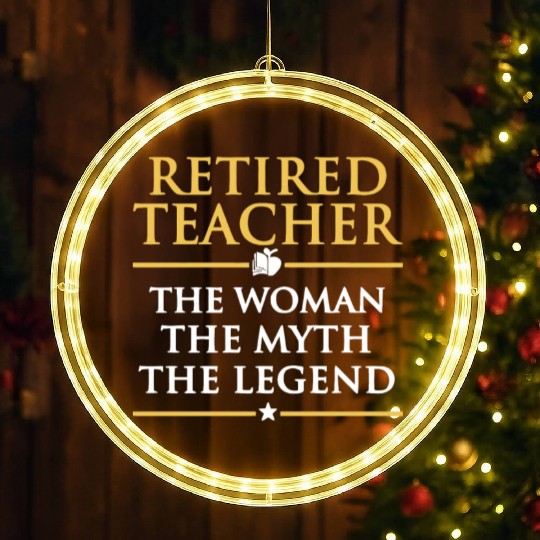 Retired Teacher LED Christmas Window Lights