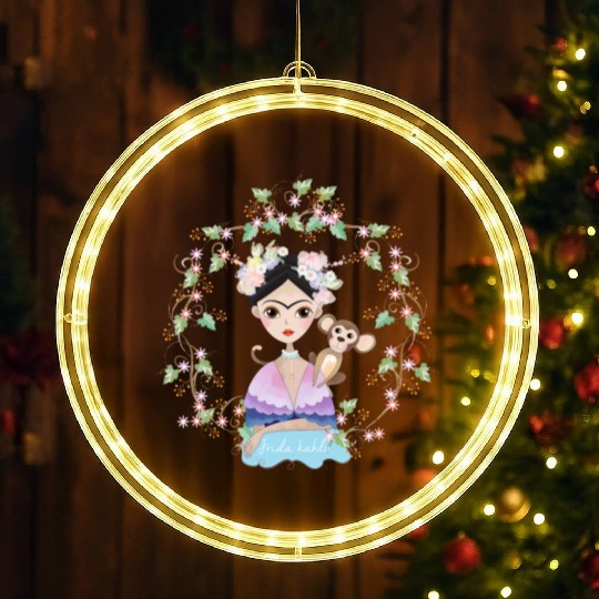 Frida Kahlo girl's LED Christmas Window Lights