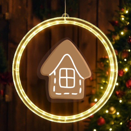 Gingerbread cookie LED Christmas Window Lights