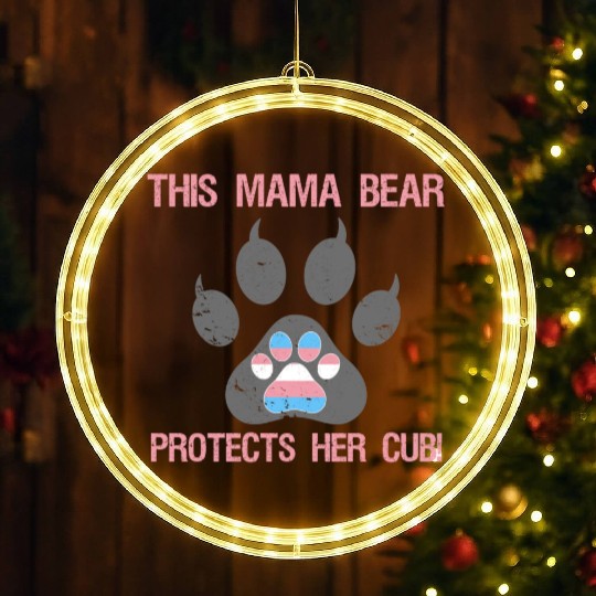 Transgender Pride For Mom LED Christmas Window Lights