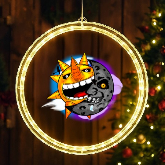 Sun & Moon LED Christmas Window Lights