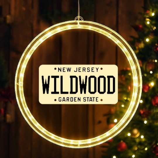 Wildwood New Jersey License Plate LED Christmas Window Lights