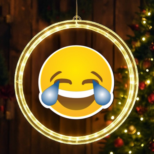 Laugh Emojii LED Christmas Window Lights