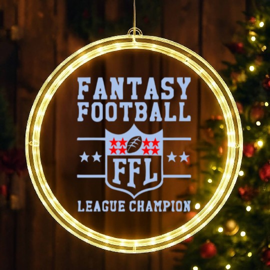 Fantasy Football Trophy League Championship FFL LED Christmas Window Lights