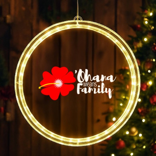 Ohana Means Family LED Christmas Window Lights