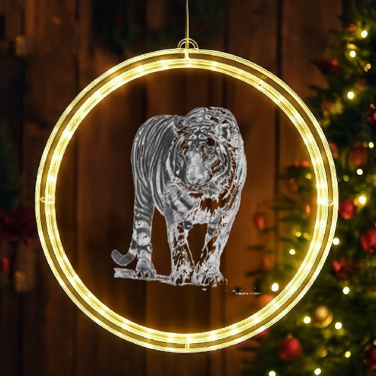 Bengal Tiger LED Christmas Window Lights