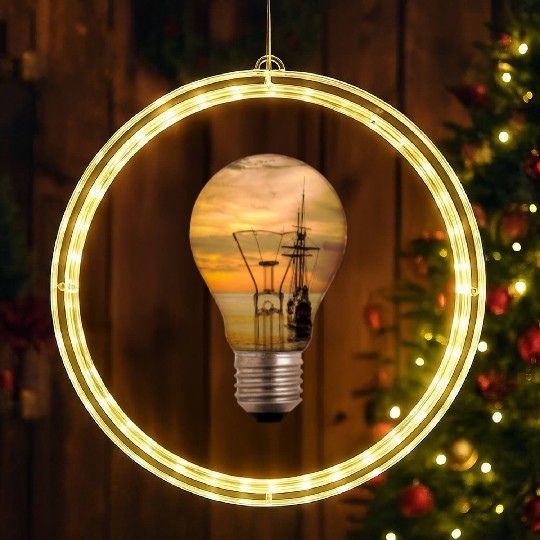 ship boat canoe sailboat submarine yacht anchor241 LED Christmas Window Lights