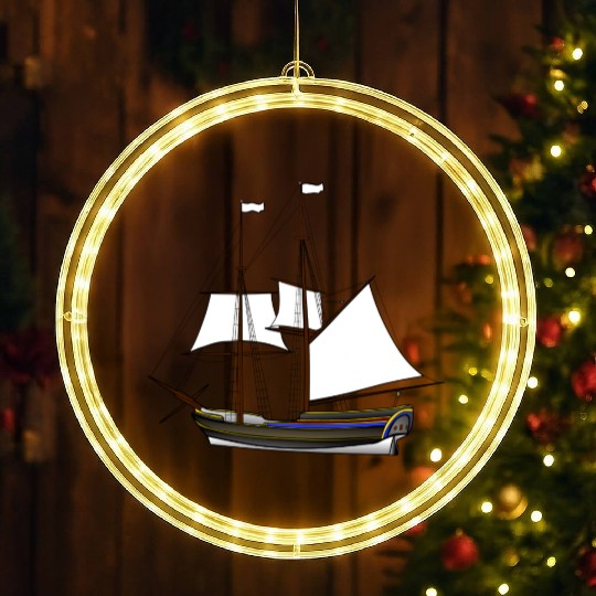 ship boat canoe sailboat submarine yacht anchor405 LED Christmas Window Lights