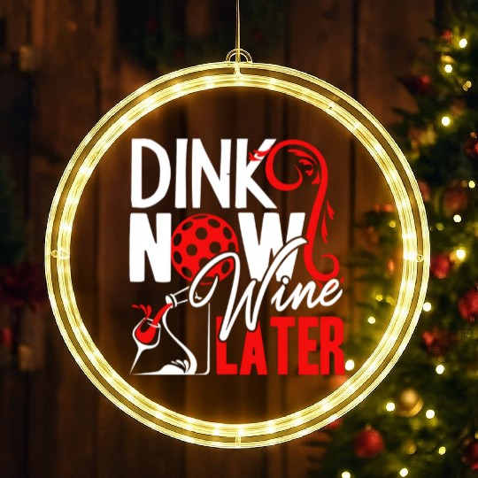 Pickleball LED Christmas Window Lights