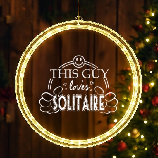 Guy Loves Solitaire LED Christmas Window Lights