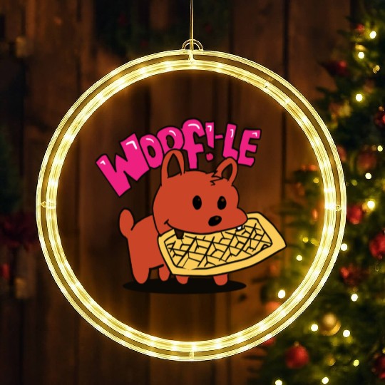 waffle dog LED Christmas Window Lights