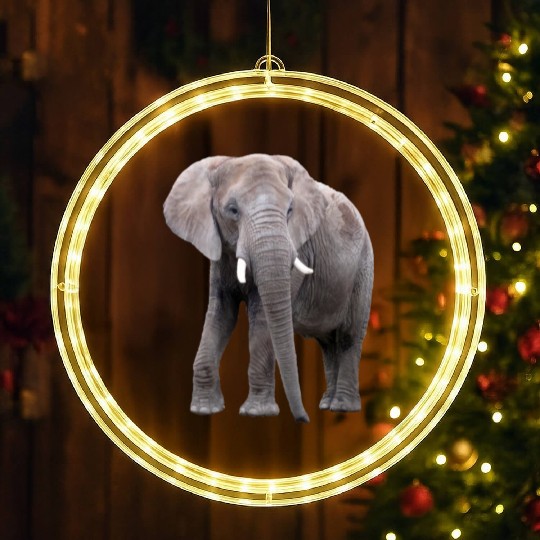 Elephant LED Christmas Window Lights