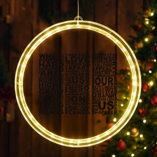 Joy Division Love Will Tear Us Apart Lyrics LED Christmas Window Lights
