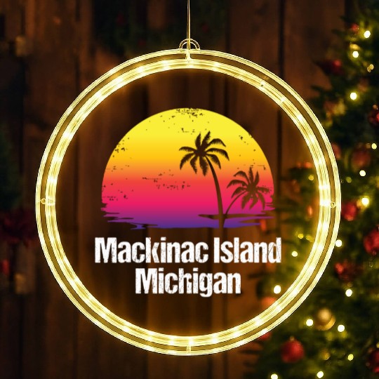 Summer Vacation Mackinac Island LED Christmas Window Lights
