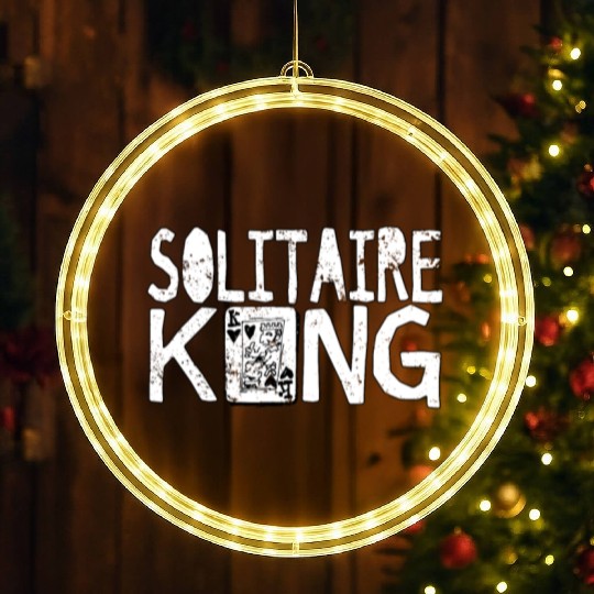 Solitaire King Card Games Fun LED Christmas Window Lights