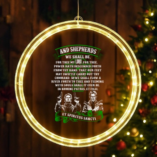 The Boondock Saints - And Shepherds we shall be LED Christmas Window Lights