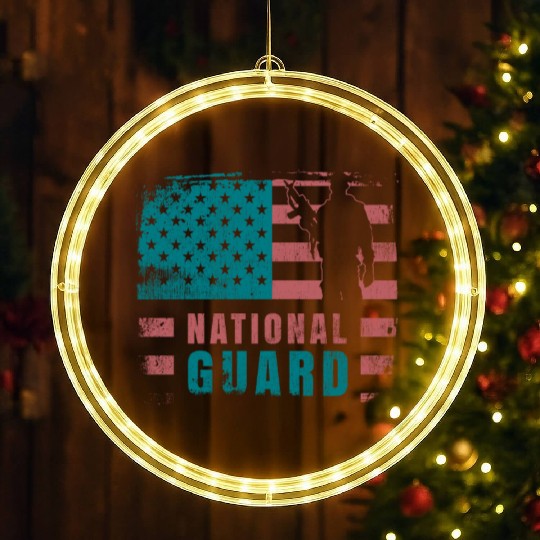 National Guard Veteran LED Christmas Window Lights